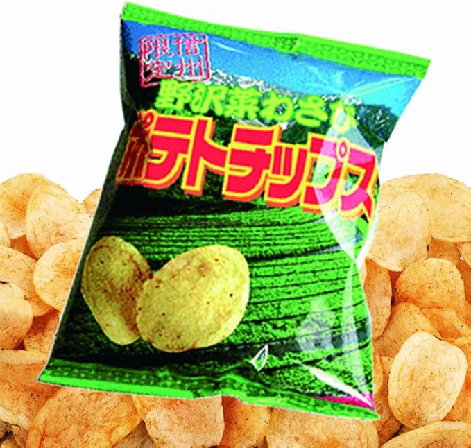Amazon 信州 の お菓子 野沢菜 わさび ポテトチップス その他 野沢菜わさびポテトチップス スナック菓子 通販