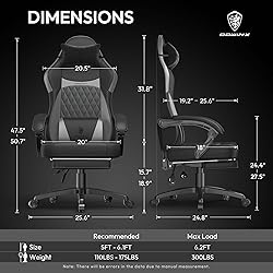 Dowinx Gaming Chair with Pocket Spring