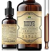 Iodine Drops – Natural Iodine Liquid from Sea Kelp – Thyroid Supplement for Energy, Digestion & Immune Support – Organic Non-GMO Formula – 4 fl oz