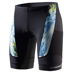 MY KILOMETRE Mens Triathlon Shorts with Adjustable