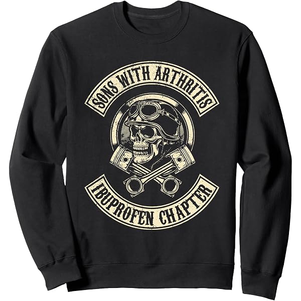Sons Of Arthritis Ibuprofen Chapter Funny Biker Skull Pullover Hoodie