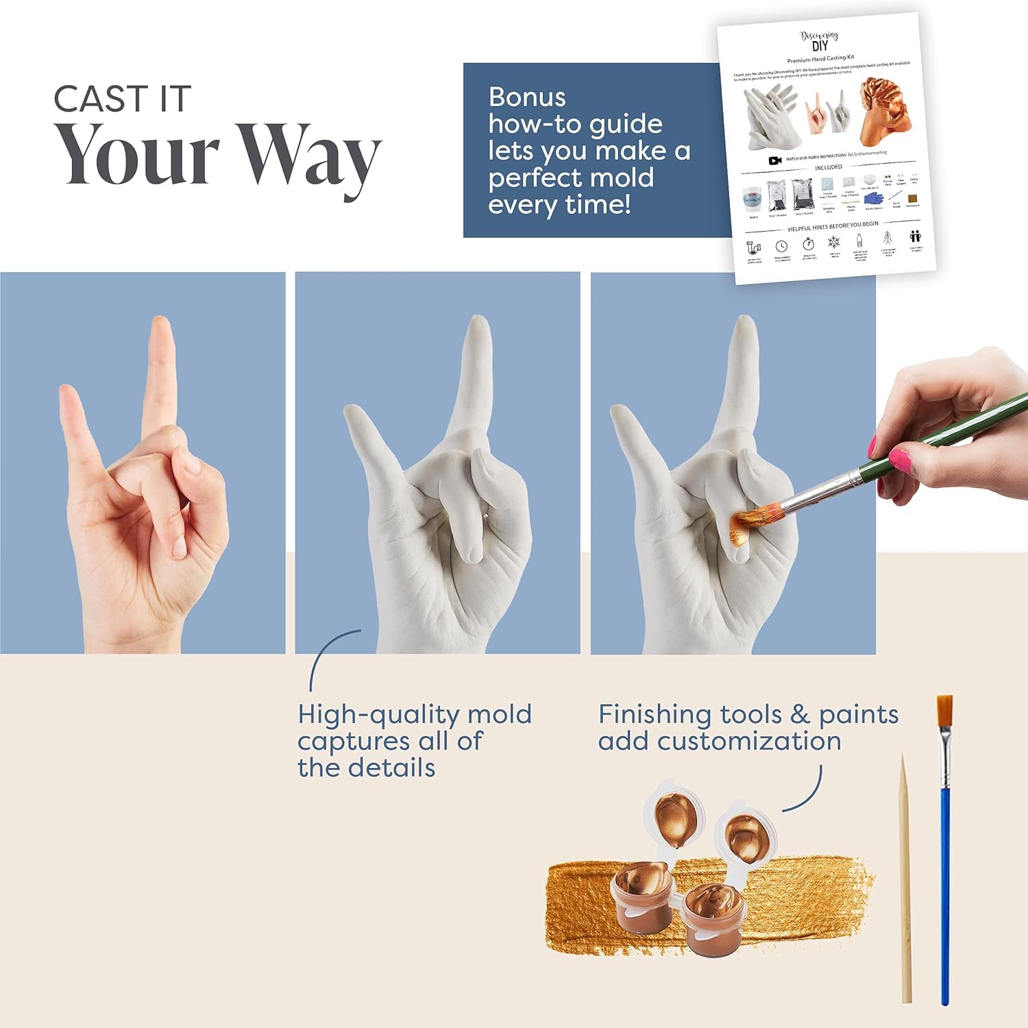 Hand Casting Kit Couples - Hand Mold Kit Couples, Wedding Engagement Gifts for Couples Husband Wife, Girlfriend Boyfriend