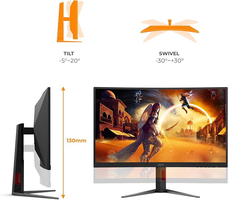 CQ27G4Z2 Monitor 27 Pulgadas 260Hz, Panel Fast VA, 1ms GtG, HDR400, Adaptive Sync, Altura Ajustable, (2560x1440 HDMI 2X 2.0 DP 1x 1.4) Negro