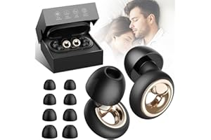 VOSAF Ear Plugs for Sleeping, Reusable Silicone Earplugs for Noise Reduction, Concert Noise Cancelling Ear Plugs, Shooting Hearing Protection, Work, Travel & Study – 45dB SNR Sleep EarPlugs(Dark Black)