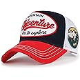 ililily Premium Road Trip Vintage Distressed Snapback Trucker Hat Baseball Cap