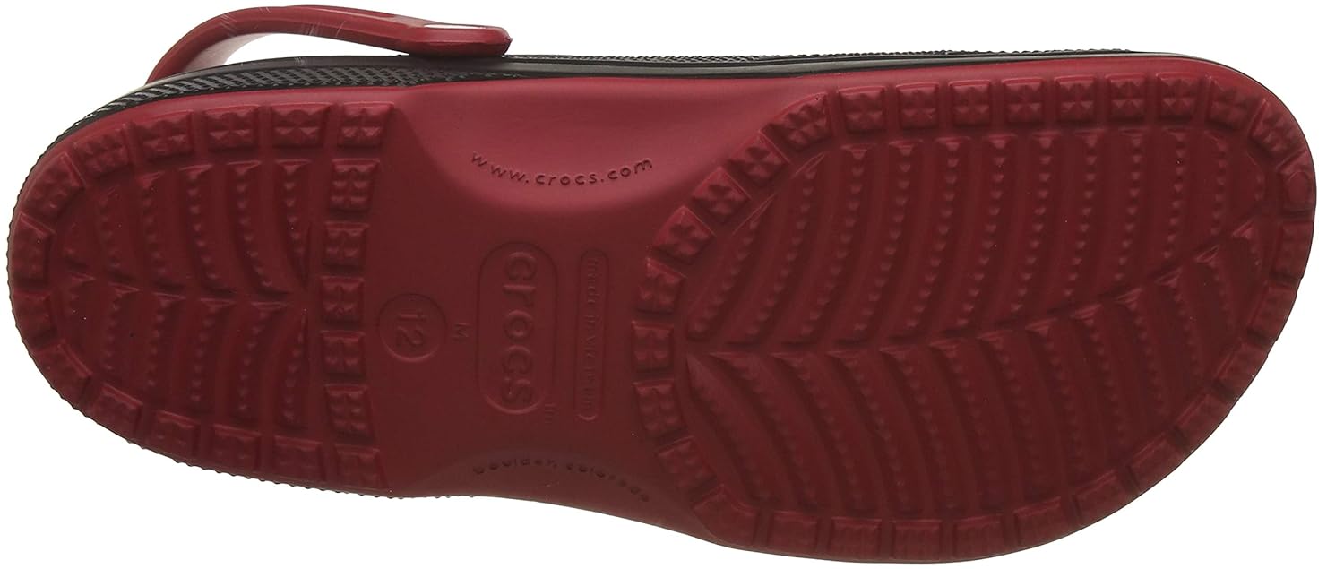 crocs unisex adult classic carbon graphic clg red