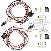 Dual Electric Fan Relay Kit with Radiator Thermostat Temperature Sensor | Switch 185 On 175 Off, 40 AMP Cooling Controller, 4 Pin Waterproof Wiring