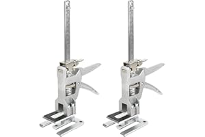 LEZZYRUCK 2 Packs Labor Saving Arm Jack, 440LBS Heavy Duty Multi-Function Height Adjustment Lifting Device, Wall Tile Locator, Door Panel Lift, Stainless Steel Furniture Lift with Dual Adjustment