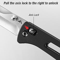 FLISSA Folding Pocket Knife, 4-inch EDC Knife with