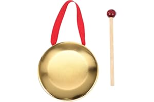 VICASKY Lion Dance Gong for Kids Mini Kids Musical Instruments Brass Instruments Copper Cymbals Opera Gong Copper Hand Gong Musical Gong Instrument Kids Gong Metal