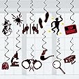 Detective Party Decoration Top Secret Spy Party Decor Supplies Murder Mystery Hanging Swirls Decoration 24pcs Kids Birthday Party Decor Banner, Assembled and Ready to Use