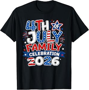 Family Matching Group 4th of July Family Celebration 2026 T-Shirt