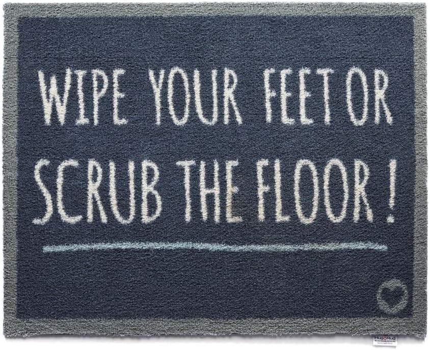 Hug Rug Eco-Genics Friendly Barrier Doormat Mat, 65 x 85cm, Wipe Your Feet