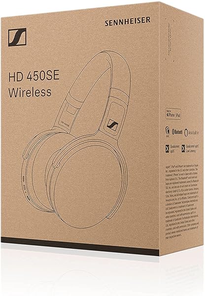 SENNHEISER HD 450SE BLACK BLUETOOTH 5.0 WIRELESS HEADPHONE WITH ALEXA BUILT-IN – ACTIVE NOISE CANCELLATION, 30-HOUR BATTERY LIFE, USB-C FAST CHARGING, FOLDABLE – BLACK