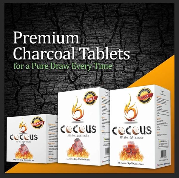 COCOUS NATURAL COCONUT CHARCOAL INCENSE HOOKAH SHISHA NARGUILE COAL COCONUT SHELL BRIQUETTE COALS 1KG-72 PIECES 25MM CUBES