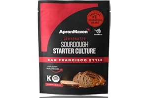 Apron Maven Premium Sourdough Starter Culture - San Francisco Style Heirloom Dehydrated With Simple Activation Instructions for Homemade Artisan Bread Baking