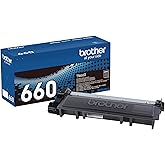Brother Original TN660 High-Yield Black Toner Cartridge, Higher Yield for Value, Original Toner Replacement cartridges, Toner