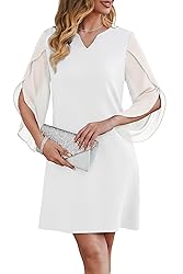 RUMIA Cocktail Dresses for Women Flutter 3/4 Sleeve