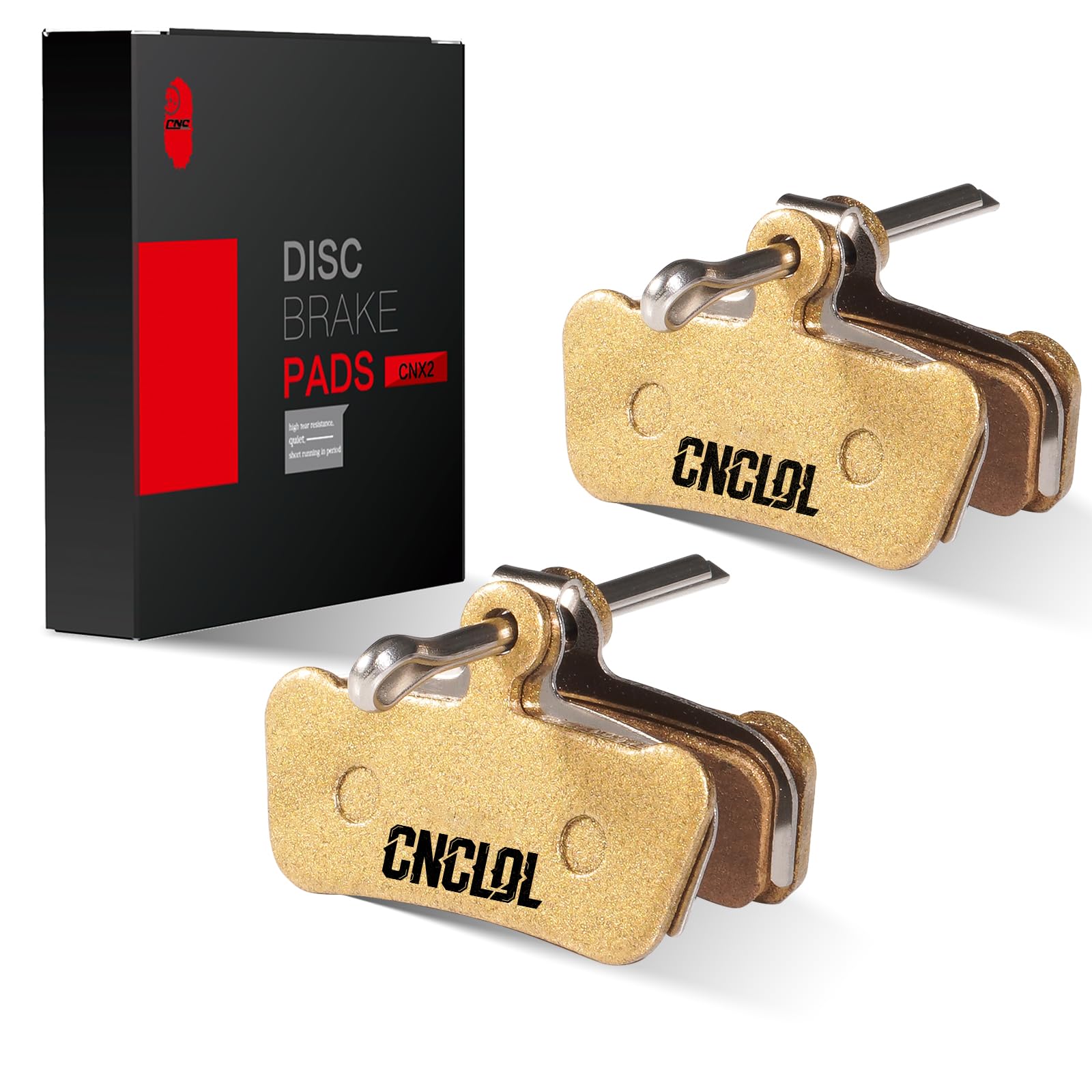 CNCLOL Bike Disc Brake Pads For Avid XO/XX Trail/Elixir 7 Trail/Elixir 9 Trail/SRAM Guide R/RS/RSC/Guide Ultimate,Semi-Metallic