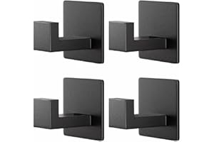 Self Adhesive Wall Hooks for Hanging - 4Pack Towel & Coat Hooks for Home Decor, Bathroom Accessories, Shower Hanger & Towel H