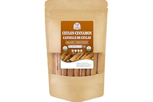 52USA Organic Ceylon Cinnamon Sticks, 1 Ounce (Pack of 1), True Cinnamon Farmed in Sri Lanka, Whole Cinnamon Sticks Bulk, Vegan, Non GMO, 28g