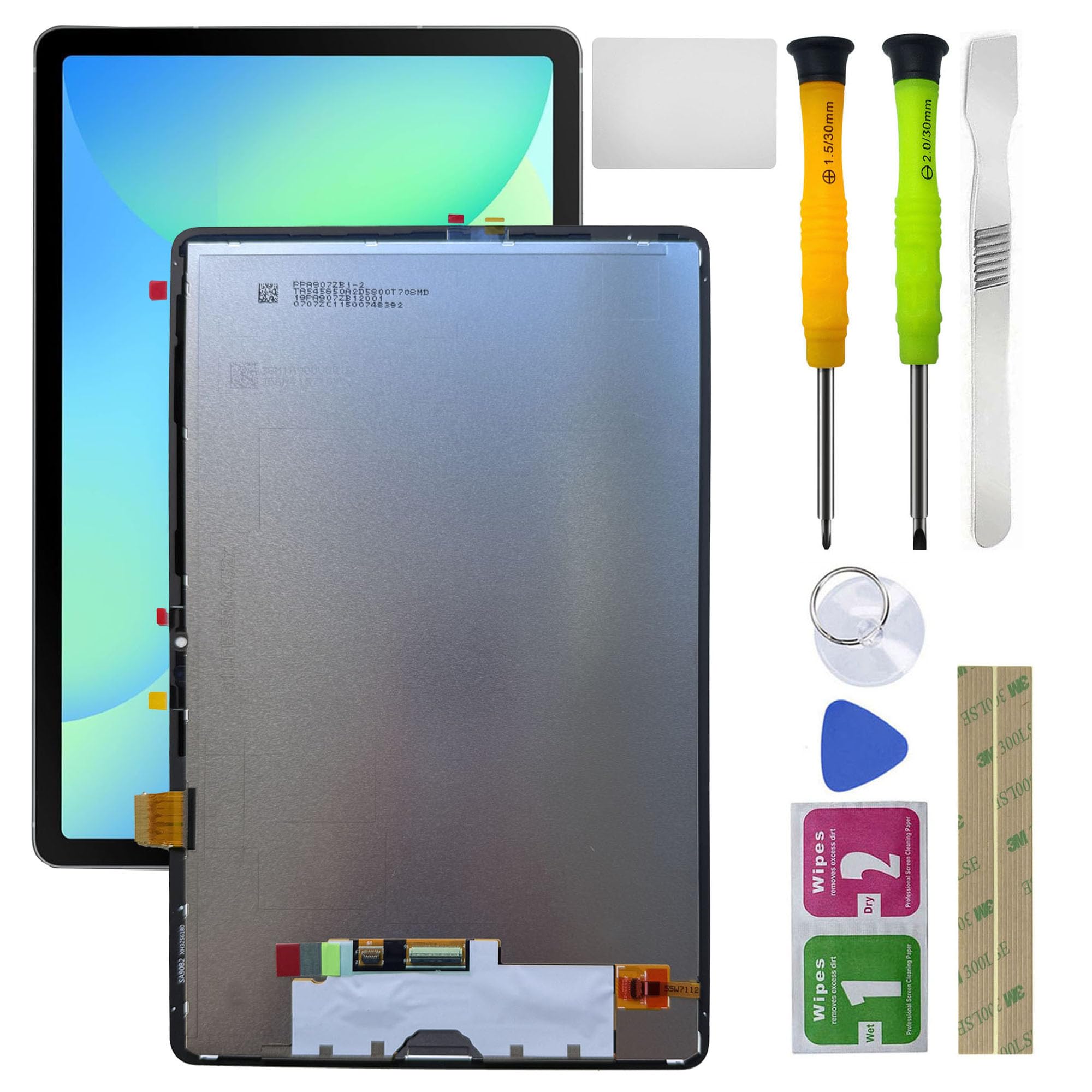 Photo 1 of LCD Display Digitizer Touch Screen Assembly Replacement for Samsung Galaxy Tab S10 FE Wi-Fi SM-X520 S10 FE 5G SM-X526B LCD Display Digitizer Touch Screen Assembly Replacement 10.9 inch+Tools