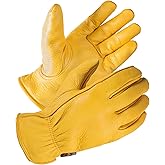 SKYDEER Full Grain Deerskin Leather Gloves for Men and Women, Extra Soft and Hands Protection, 3D Ergonomic Design (SD2210)