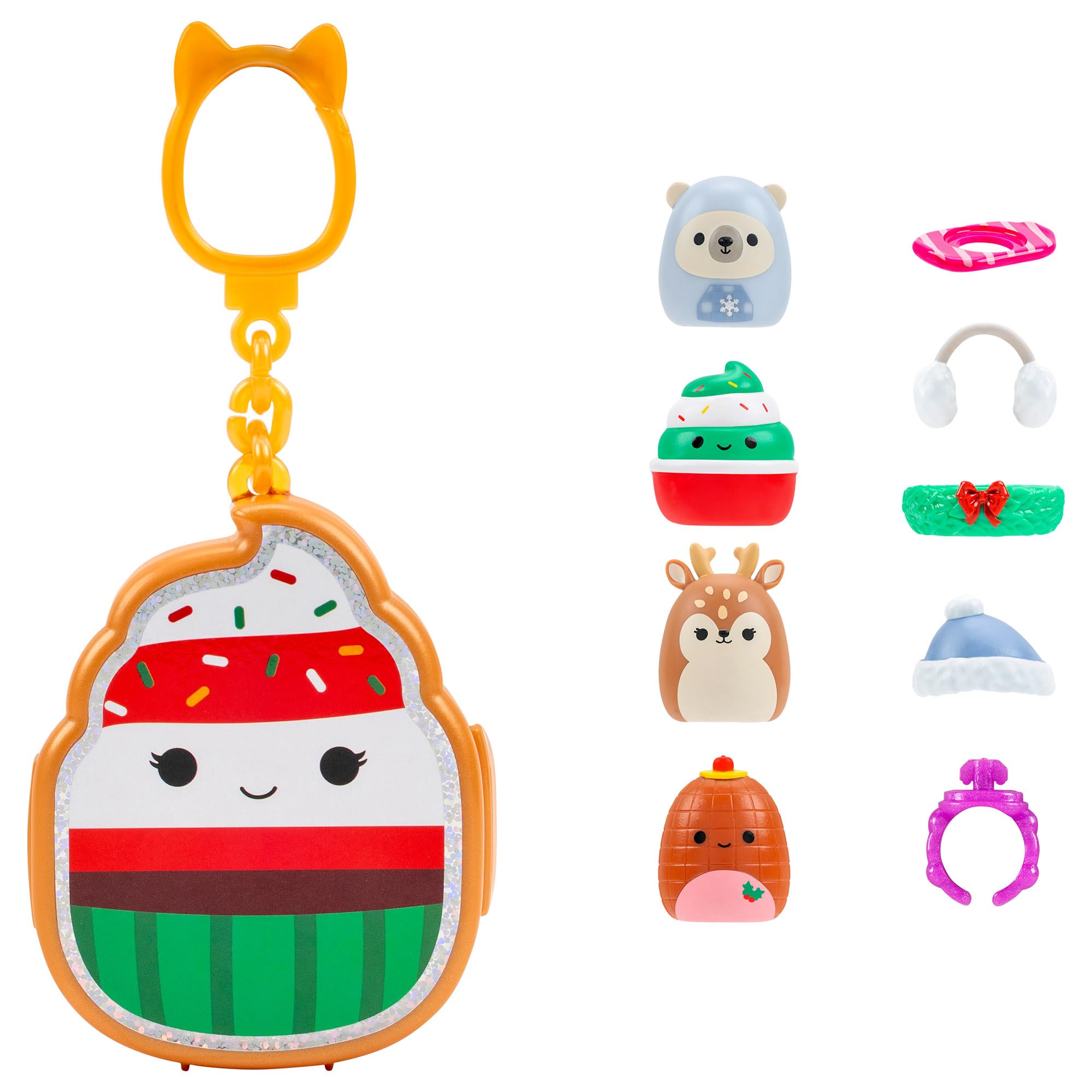 Squish-a-longs Clip-a-longs Holiday Pack – Includes 4 Mini-Squish (Style 1)