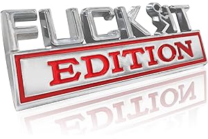 DWARFOO Fuck IT Edition Emblem, Car Exterior Emblems Badge 3D Sticker Decal, Fuck-IT Emblem Fender Decal Truck Replacement, F