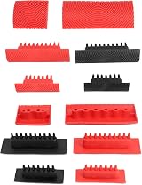 QWORK 8Pcs Wood Grain Tool Set Rubber Embossing for DIY Home Decor view 3
