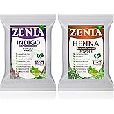 100 grams Zenia Indigo Powder and 100 grams Henna Hair Color Combo Pack