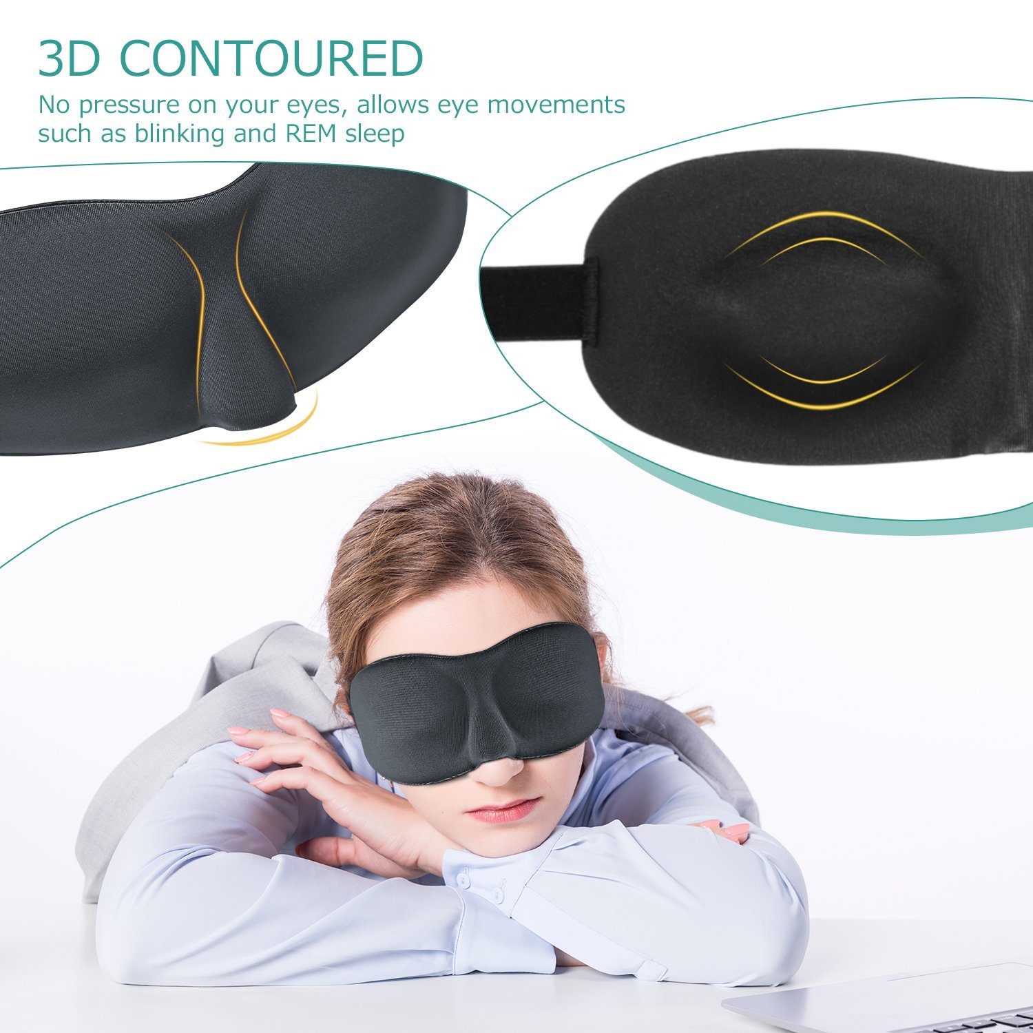 Foot Rest, Tdbest Adjustable Foot Rest Hammock and 3D Contoured Eye Mask Portable Airplane Travel Kit Flight Accessories to Prevent Swelling, Soreness