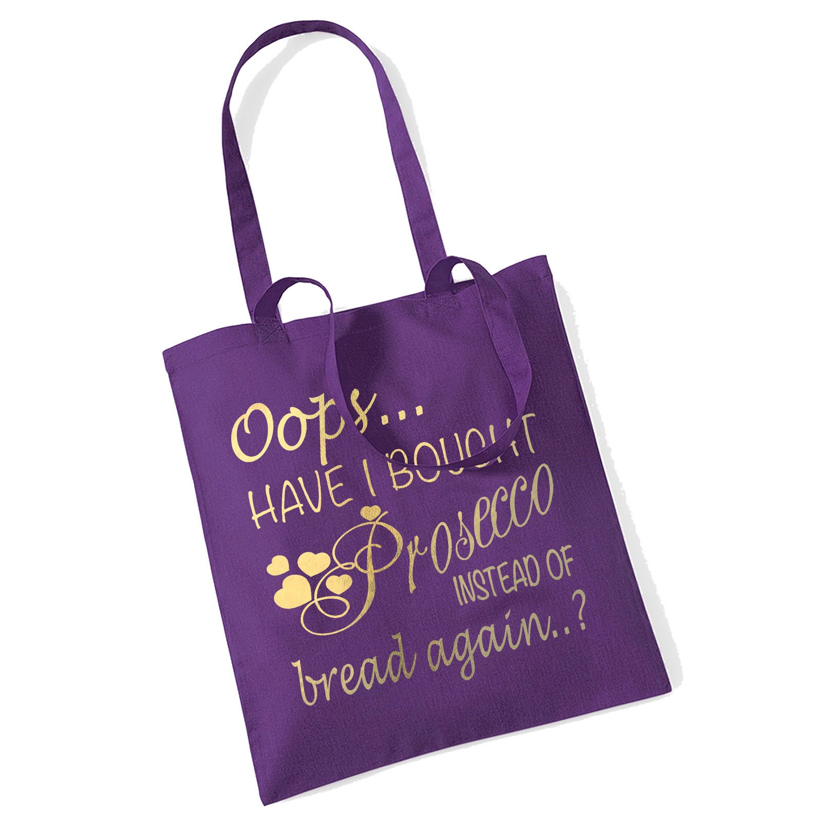 Westfield Mill Oops Prosecco Tote Bag (Purple + Gold)