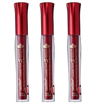 KEYA SETH AROMATHERAPY, DEVICE OF DROP 100% Natural Aromatic Jewel Liquid Sindur Maroon Combo Pack of 3 (8ml)