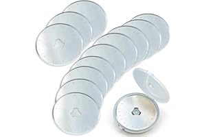 12Pcs 45mm Rotary Cutter Blades Set, Rotary Replacement Blades, Fabric Cutter Rotary Blades, Olfa Fis_kars Replacement Blades