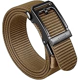 JUKMO Men's Ratchet Tactical Belt, 1.5" Nylon Web Work Belt with Automatic Slide Buckle, Adjustable Trim to Fit