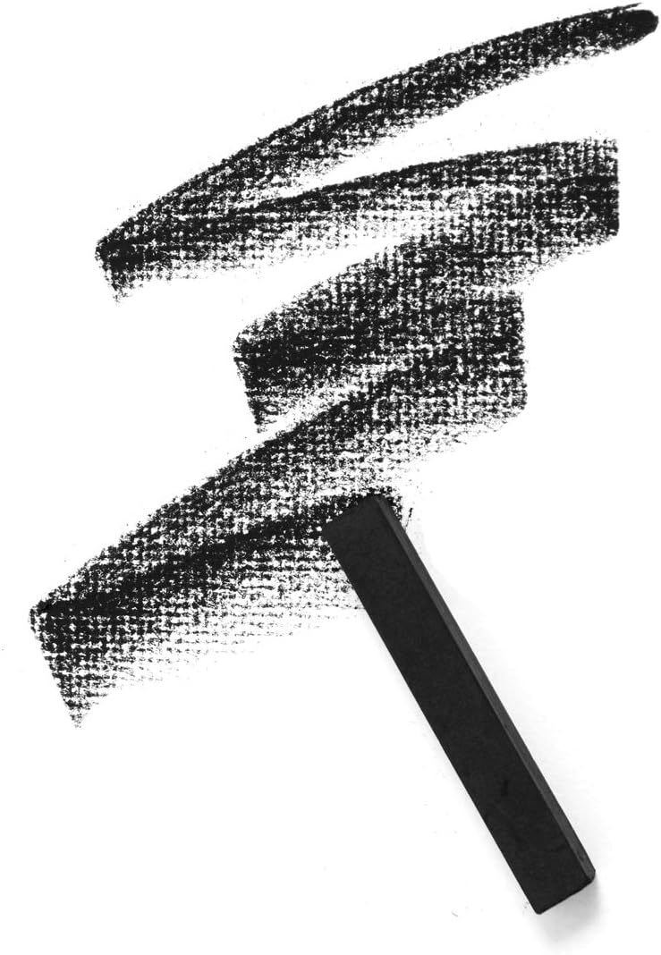 Looneng Square Compressed Charcoal Sticks Assorted, Soft, Medium, Hard, Pack of 6 : Office Products