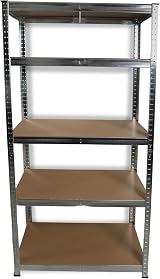 DIVCHI 5 Tier Storage Rack Heavy Duty Shelving 180x90x40cm Aluminium Silver view 7