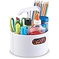 Learning Resources Create-a-Space Storage Mini Center - White, Desk and Art and Crafts Organizer, Maker and Crayon Organizer, Home School Organizer and Storage Small