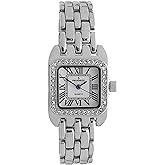 Peugeot Women's Tank Shape Watch with Panther Link Bracelet, Dress Watch with Crystal Bezel and Roman Numeral Dial