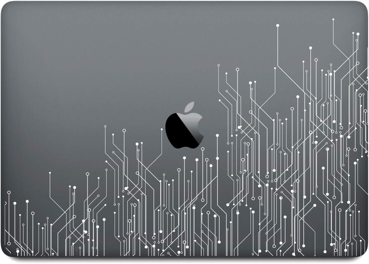 DowBier MacBook Decal Vinyl PVC Transparent Skin Sticker Cover Anti-Scratch Skin (Air 13 Inch A1369 & A1466, Pattern E)