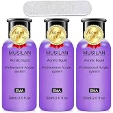 MUSILAN Monomer Acrylic Nail Liquid -6oz Acrylic Monomer for Acrylic Powder | Professional 180ml Monomer Acrylic Nail Liquid Nail System Kit for Acrylic Powder,Acrylic Nail Extension 3D Nail Art MMA-Free