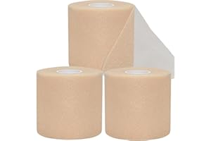 ADMITRY Pre Wrap Tape Athletic,3 Rolls Prewrap Headbands for Hair,Foam Underwrap Sports Wrap