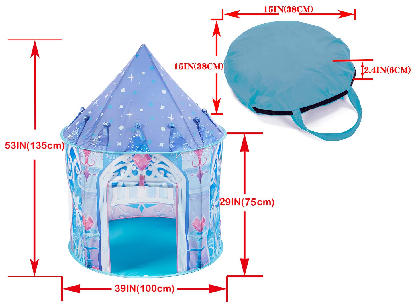 Kidodo Kids Play Tent Toy Children Pop Up Tent Kids Playhouse Indoor Outdoor Game Party Birthday Gifts Toddler for Boys Girls. Tunnel Foldable Tent for Baby Children