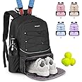 Arcoyard Tennis Bag Holds 2 Rackets, Professional Tennis Bags for Women, Tennis Backpack with Ventilated Shoe Compartment