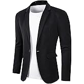 Beninos Men's Casual Blazer Suit Jackets Lightweight Sports Coats One Button