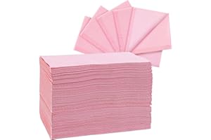 GEN’C BÉAUTY Disposable Pink Dental Bibs 125 pcs 13 X 18 inches Waterproof Bibs for Dental Tattoo Manicure Pedicure