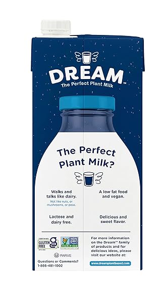 RICE DREAM ORGANIC RICE MILK DRINK, ORIGINAL PLAIN, VEGAN DAIRY ALTERNATIVE, LACTOSE FREE, SHELF STABLE, 32OZ (PACK OF 12)