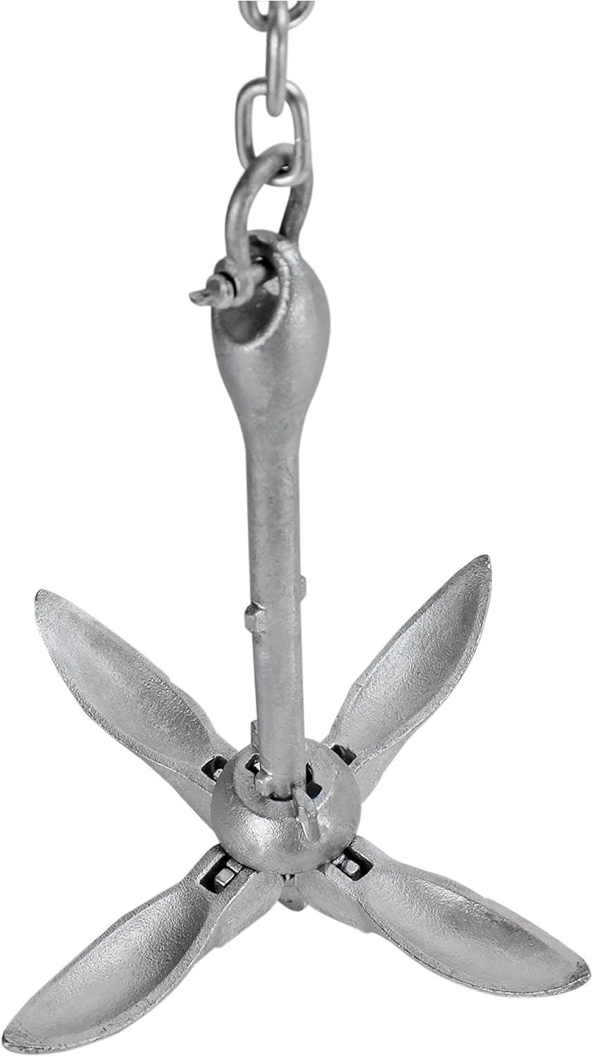 Extreme Max 3006.6705 BoatTector Complete Grapnel Anchor Kit for Small Boats, Jon Boats, Flat Bottoms, Inflatable Boats, etc. - 5.5 lbs., Red: Automotive