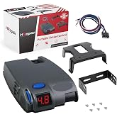 Replacement for Tekonsha 90160 Trailer Brake Controller 1-3 Axle Trailers | fits for Ford GMC Chevy Dodge RAM Toyota Jeep &amp; More Primus IQ Universal Brake Controller丨Plug-and-Play,Clear LED Display
